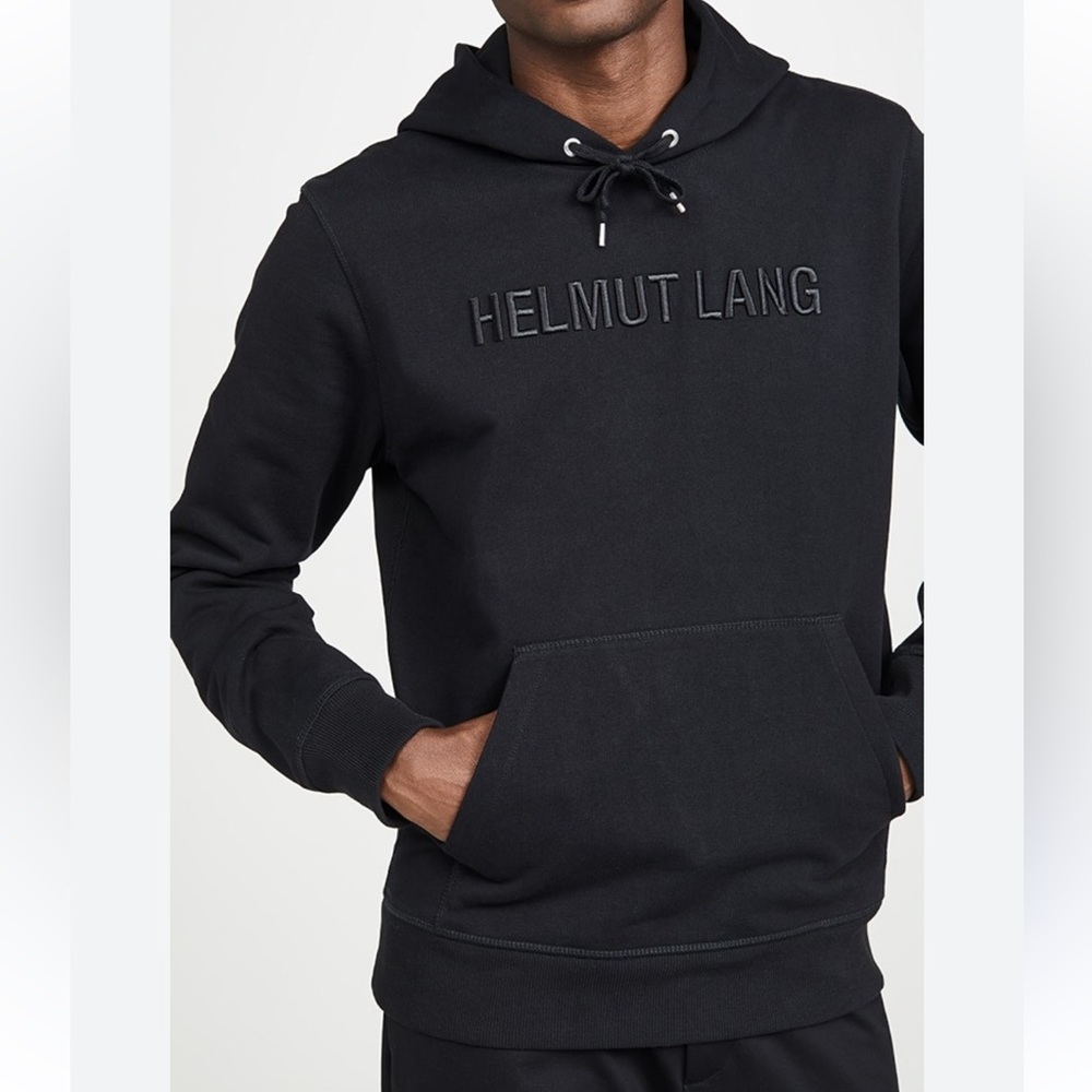 Black Helmut Lang Logo Sweatshirt Hoodie